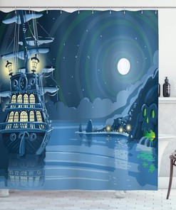 Elegant Moon Shower Curtain for Classic Bathroom Decor