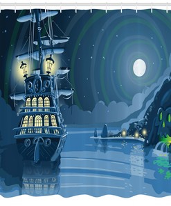Elegant Moon Shower Curtain for Classic Bathroom Decor