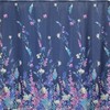 Elegant Navy Blue Wildflower Shower Curtain for Bathroom