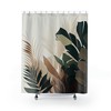 Elegant Palm Leaf Shower Curtain For A Luxurious Bathroom Decor, Chic Bathroom Accessories