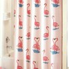 Elegant Pink Flamingo Stripes Shower Curtain for a Chic Bathroom