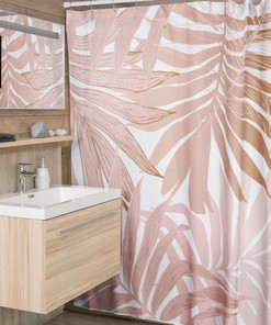 Elegant Pink and White Flamingo Shower Curtain for Delicate and Subtle Design