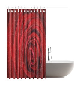 Elegant Rosa Shower Curtain with Highly Durable and Waterproof Fabric Material for Your Bathroom Decor