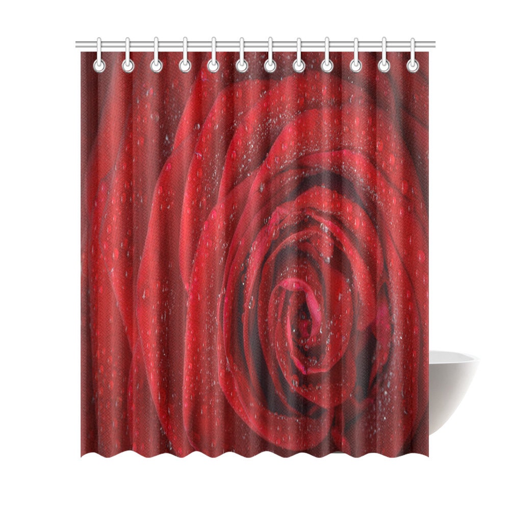 Elegant Rosa Shower Curtain with Highly Durable and Waterproof Fabric Material for Your Bathroom Decor