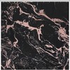 Elegant Rose Gold Black Marble Fabric Shower Curtain for Home or Office