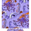 Elegant Seahorse and Octopus Shower Curtain - Waterproof Bathroom Decors.