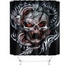 Elegant Skull Fabric Shower Curtain - Elegant Skull Bathroom Decor 