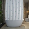 Elegant Snowflake Winter Blue Shower Curtain For Holiday Bathroom Decor