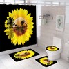 Elegant Sunflower Bathroom Shower Curtain for Home Decor