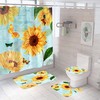 Elegant Sunflower Shower Curtain for a Sophisticated and Polished Bathroom 