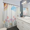 Elegant Sunny Flower Shower Curtain, Floral Theme Bathroom Decor, Romantic Bath Accessory