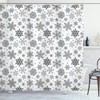 Elegant White Lace Snowflake Print Shower Curtain for Winter Season Bathroom Decor
