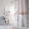 Elegant White Marble Get Naked Kiss Cervical Shower Curtain