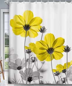 Elegant Wildflower Design Shower Curtain for a unique and flowery bathroom decor