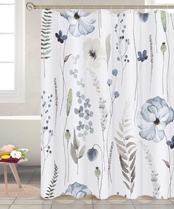 Elegant Wildflower Design Shower Curtain for a unique and flowery bathroom decor