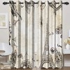 Elegant World Architecture Themed Blackout Window Curtains For Your Home