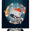 Elegant Yin Yang Koi Fish Shower Curtain, Perfect for Relaxing Bathroom Decor