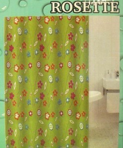 Elegant and Chic Rosette Flower Pattern Bath Shower Curtain
