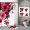 Elegant and Classic Rose Flowers Print Shower Curtain for Any Bathroom