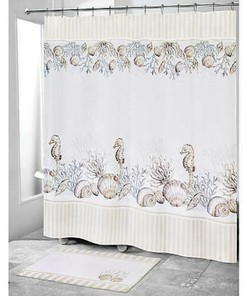 Elegant and Luxurious Seahorse Shower Curtain for Elite Bathroom Decor