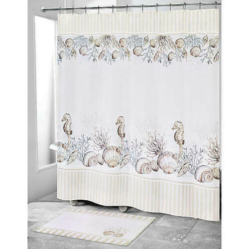 Elegant and Luxurious Seahorse Shower Curtain for Elite Bathroom Decor