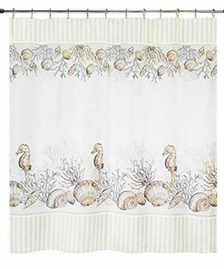 Elegant and Luxurious Seahorse Shower Curtain for Elite Bathroom Decor