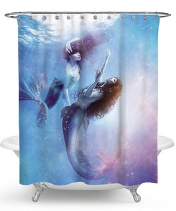 Elegant and Modern Mermaid Shower Curtain for Your Bathroom