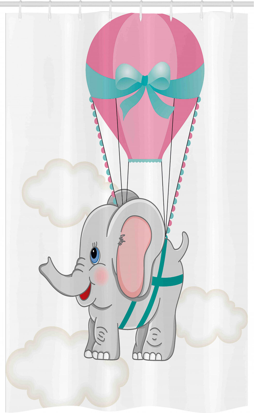 Elephant & Air Balloon Shower Curtain For Daycare