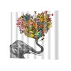 Elephant And Flower Heart Shower Curtain With A Unique Twist