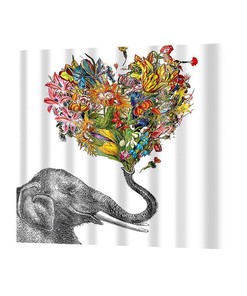 Elephant And Flower Heart Shower Curtain With A Unique Twist