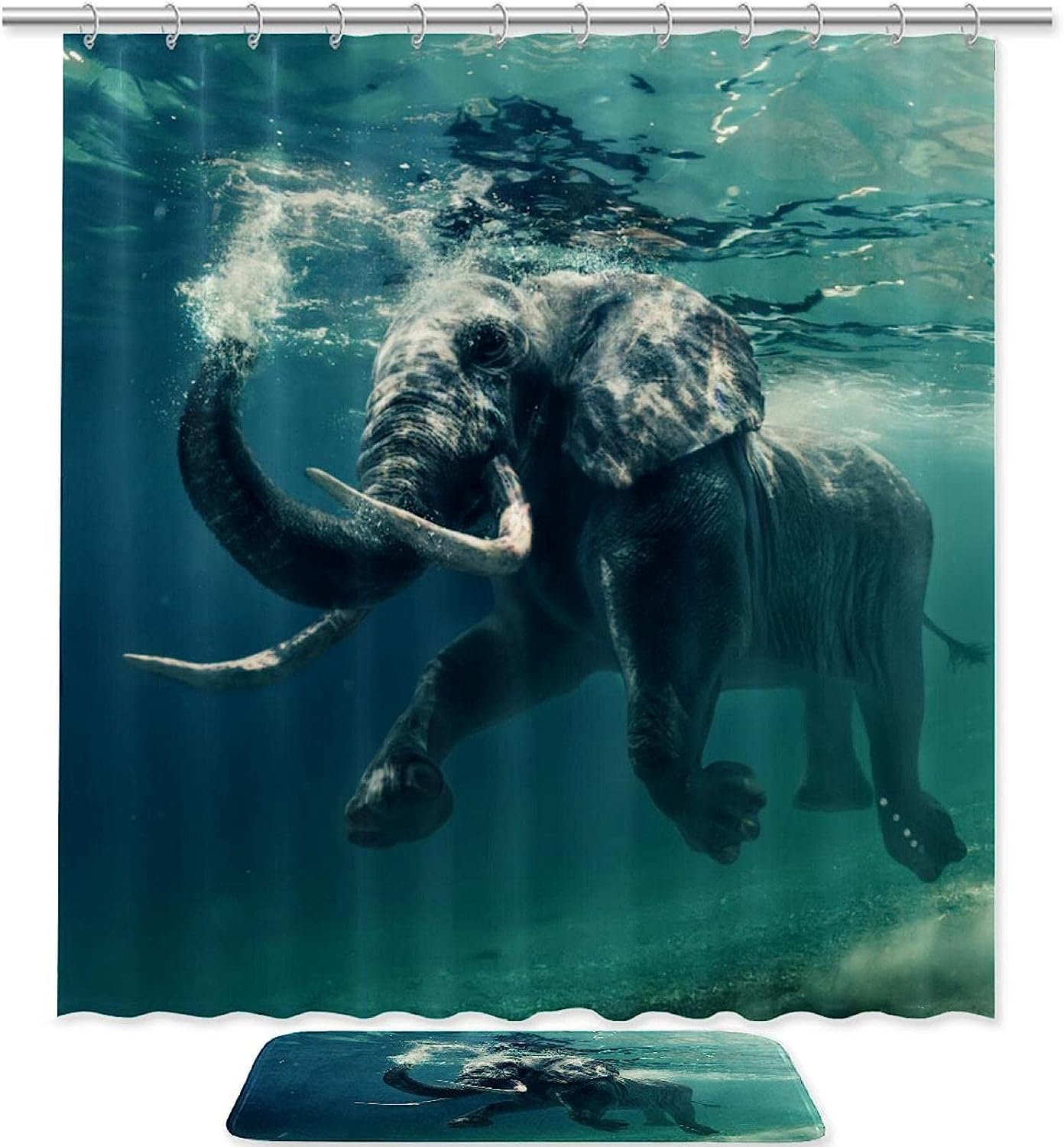 Elephant Animal Shower Curtain For Nature-Inspired Bathroom Decor