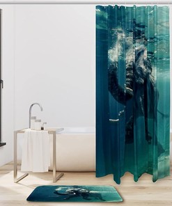 Elephant Animal Shower Curtain For Nature-Inspired Bathroom Decor