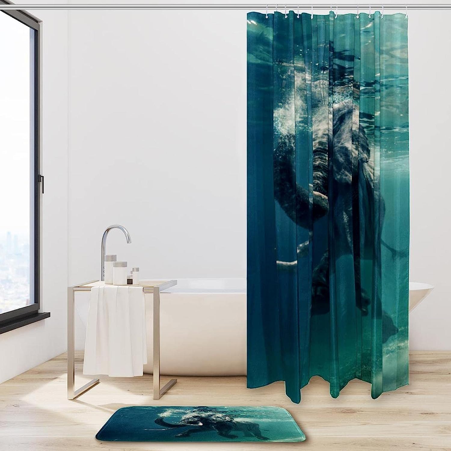 Elephant Animal Shower Curtain For Nature-Inspired Bathroom Decor