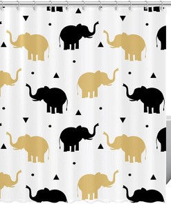Elephant Animal Shower Curtain for a Decorative Touch