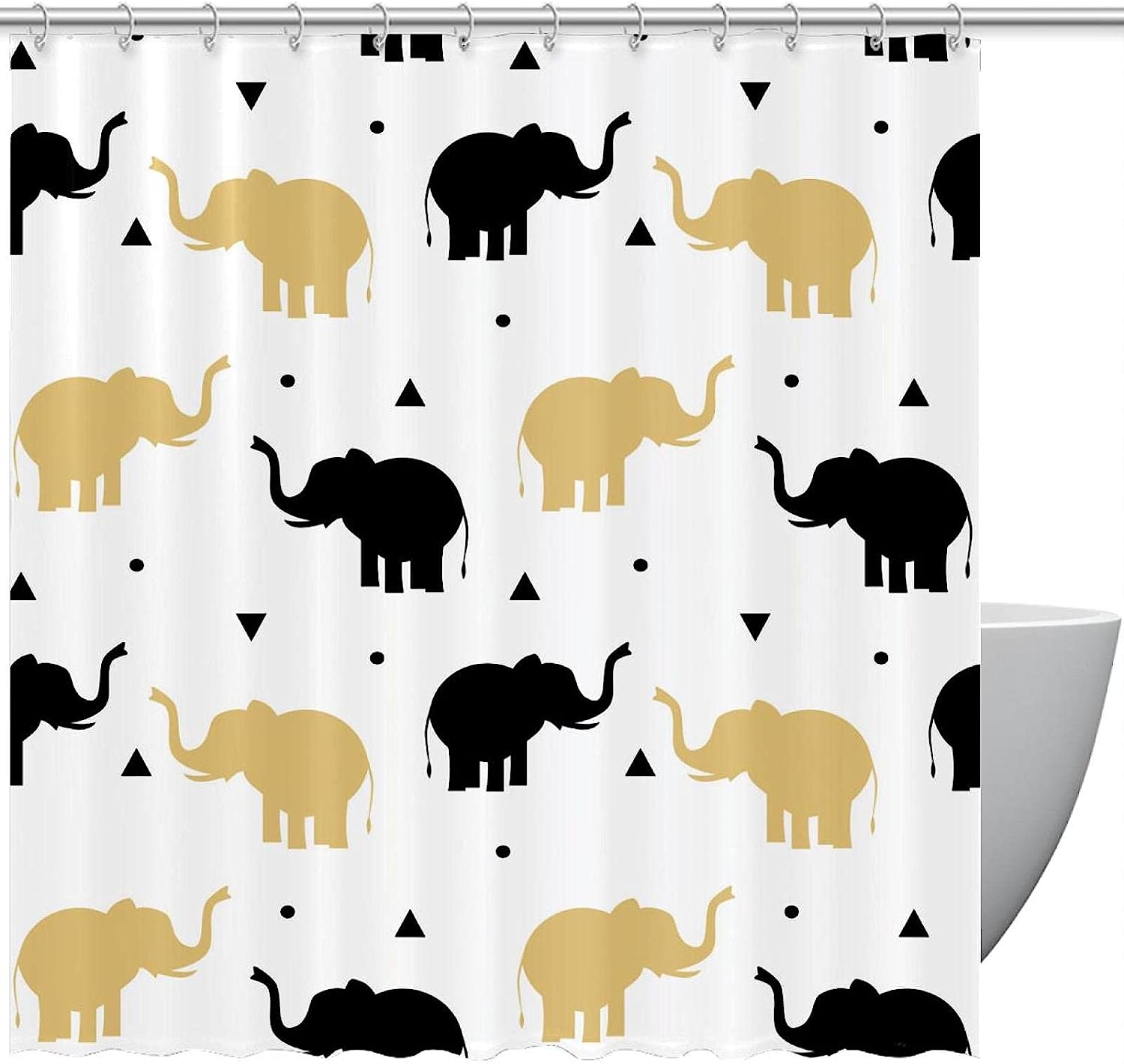 Elephant Animal Shower Curtain for a Decorative Touch