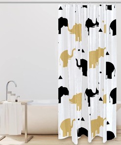 Elephant Animal Shower Curtain for a Decorative Touch