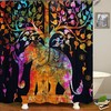 Elephant Animal Totem Shower Curtain With Waterproof Fabric