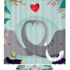 Elephant Background Waterproof Shower Curtain For Contemporary Bathroom Decor