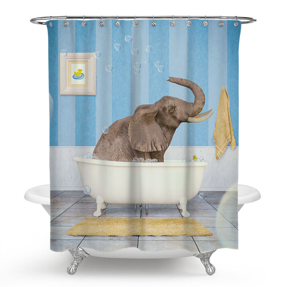Elephant Bath Shower Curtain For Animal Lovers