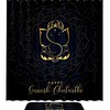 Elephant Black Waterproof Shower Curtain For Contemporary Bathroom Decor