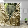 Elephant Breaks A Brick Wall Shower Curtain For Unique Bathroom Decor