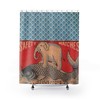 Elephant Carp Shower Curtain For Animal Lovers Bathroom Decor