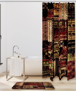 Elephant Culture Waterproof Shower Curtain For Traditional Bathroom Decor