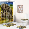 Elephant Family Migration Shower Curtain For Your Bathtub