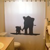 Elephant Family Shower Curtain - Artistic Bathroom Decor