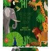 Elephant Lion Peacock Giraffe Zoo Shower Curtain Mat - Bathroom Shower Curtain by Welcome to The Zoo