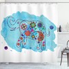 Elephant Paisley Print Asian Shower Curtain For Bathroom