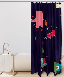 Elephant Pattern Shower Curtain for a Unique Look in Your Bathroom