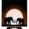 Elephant Shadow Shower Curtain - Black Bathroom Decor With Cute And Elegant Elephant Print