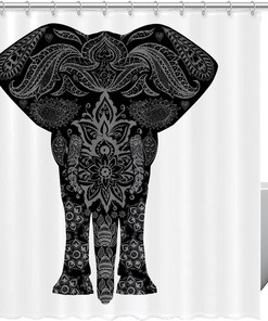 Elephant Shower Curtain - Awesome Animal Tribe Bathroom Accessory